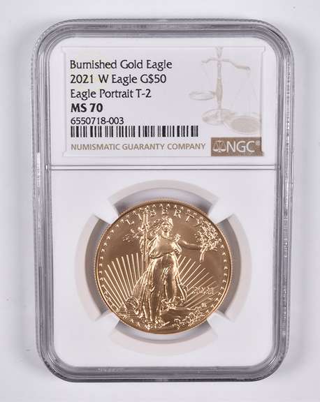 MS70 2021-W $50 American Portrait T-2 1 Oz .999 Gold Eagle NGC