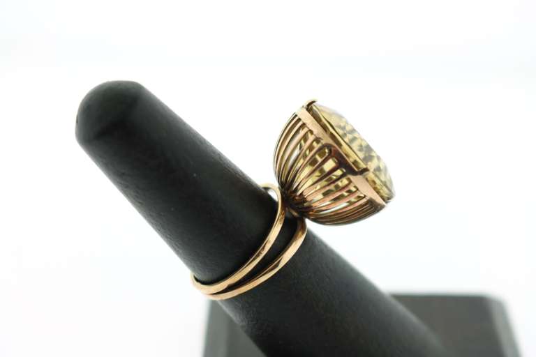 Magnificent Yellow Topaz 18k Gold Ring