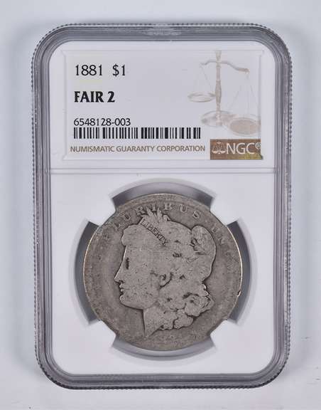 FAIR 2 1881 Morgan Silver Dollar NGC