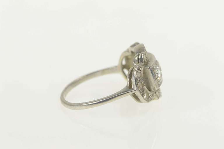 Platinum 1.40 Ctw Art Deco Diamond Engagement Ring