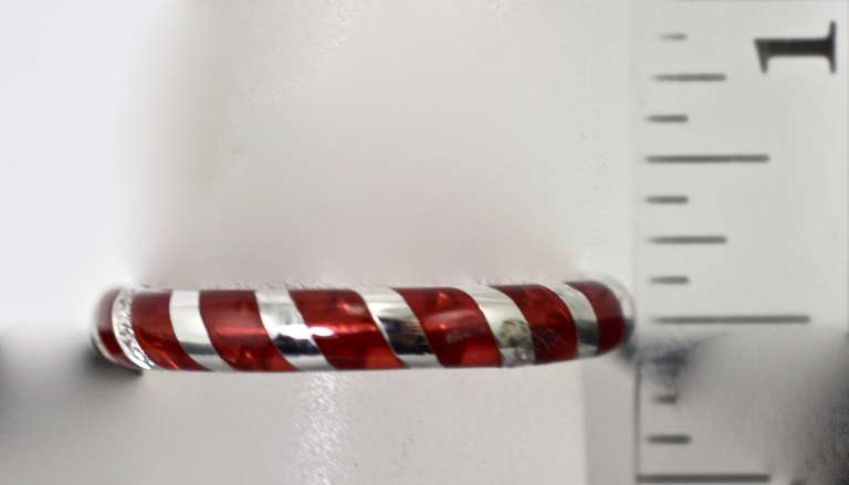 Fun Hidalgo 18K and Red Enamel Band with Diamonds