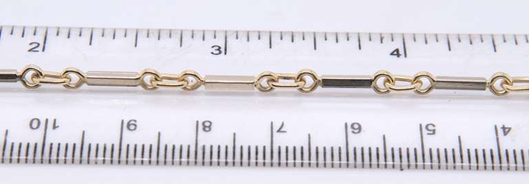 Fancy Yellow Gold Bar Link Bracelet