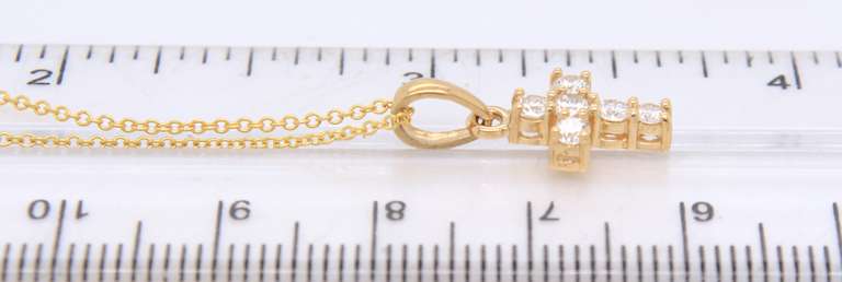 Dazzling Yellow Gold Diamond Cross Pendant on Chain