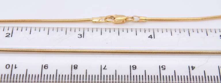 Popular Yellow Gold Snake Chain Necklace
