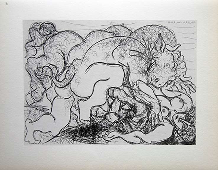 PABLO PICASSO, MINOTAUR ASSAULTING GIRL