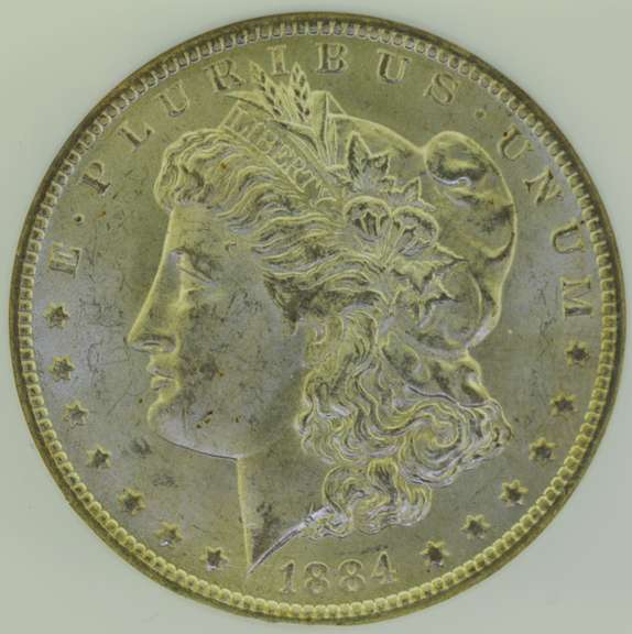 1884-O Morgan Dollar Binion Collection NGC MS 62 Silver Dollar