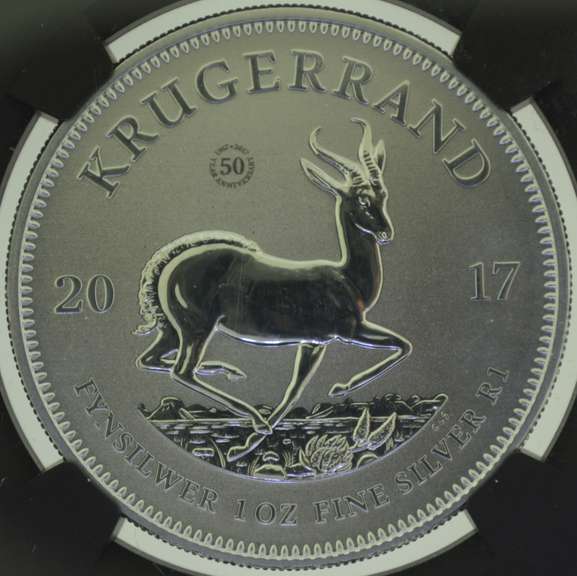 2017 South Africa Krugerrand 1 oz .999 Silver 50th Anniversary