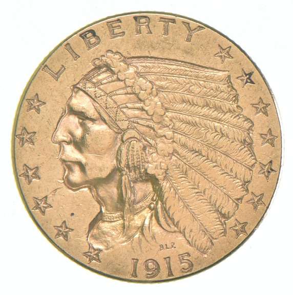 1915 $2.50 Indian Head Gold Quarter Eagle
