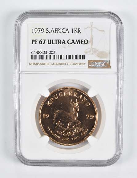 PF67 UCAM 1979 South Africa 1 Krugerrand 1 Oz Fine Gold NGC