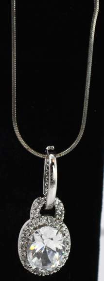 Sterling Silver CZ Necklace