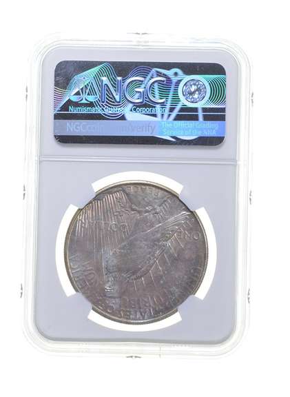 AU58 1923-S Peace Silver Dollar - Graded NGC