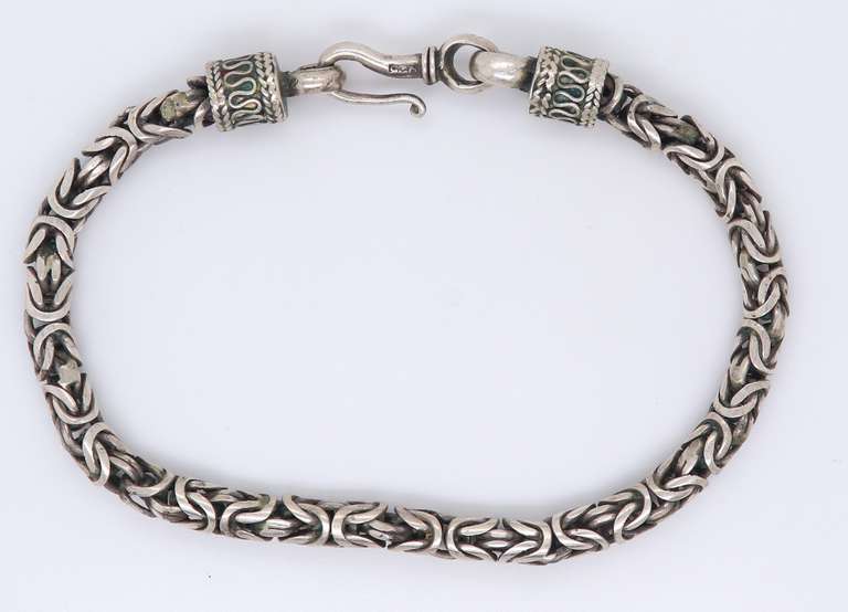 Vintage Sterling Silver Byzantine Bracelet