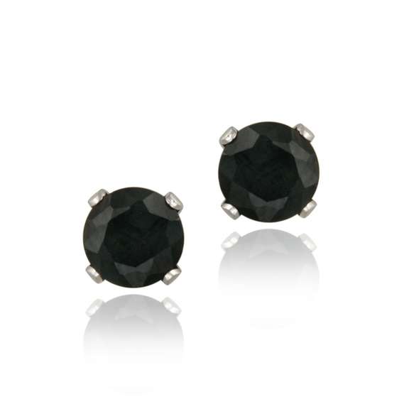 Sterling Silver 1.2ct Sapphire Stud Earrings, 5mm