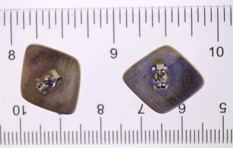 Sterling Silver Two Pair Of Stud Earrings