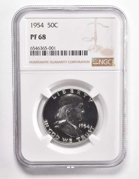 PF68 1954 Franklin Half Dollar - Graded NGC