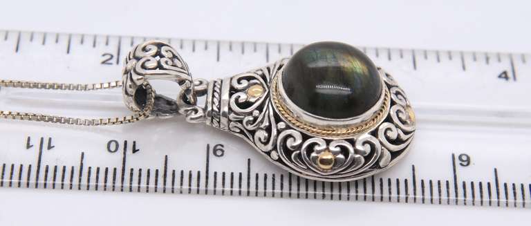 Vintage Sterling Silver Signed Pendant on Chain