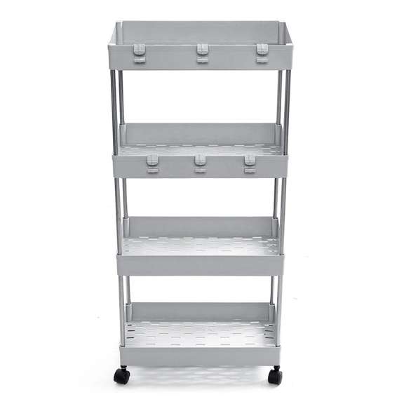 4 Tiers Slim Trolley Storage Holder Rack Organizer