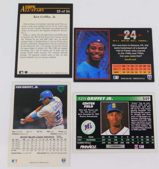 4 Ken Griffey, Jr. Baseball Cards