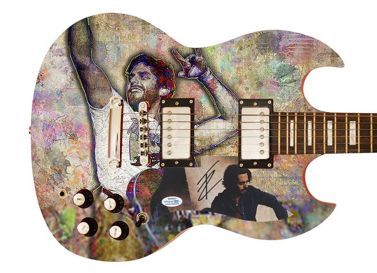 Thomas Rhett Autographed Signed Custom Photo Graphics Guitar ACOA