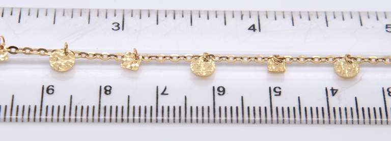 Beautiful 18kt Gypsy Anklet Bracelet