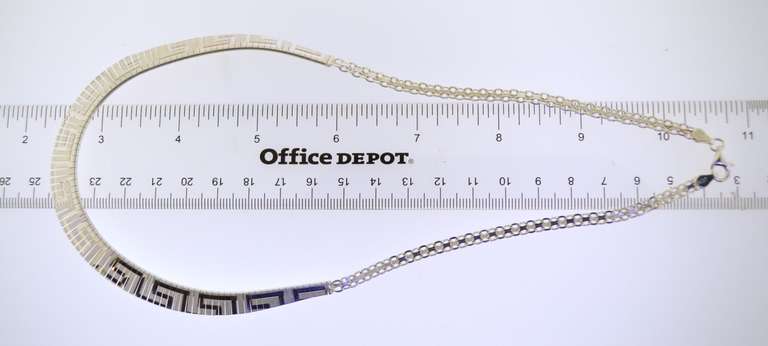 Italian JCM Reversable Herringbone Chain Necklace