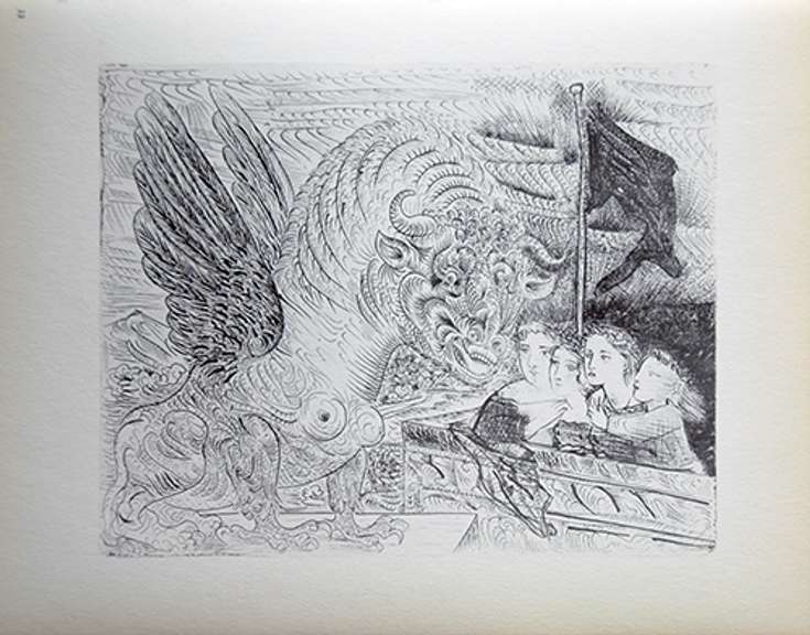 PABLO PICASSO, FOUR CHILDREN VIEWING A MONSTER