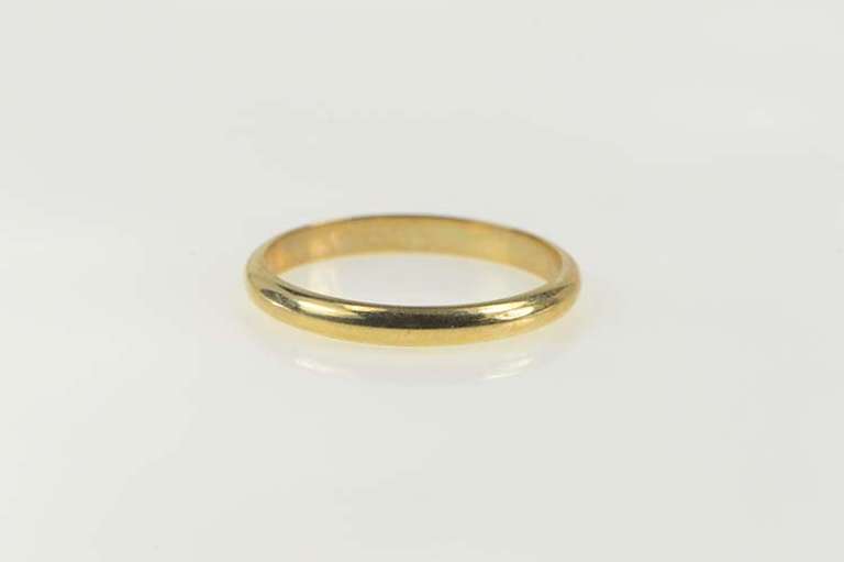 14K Yellow Gold 2.5mm Rounded Classic Wedding Band Ring