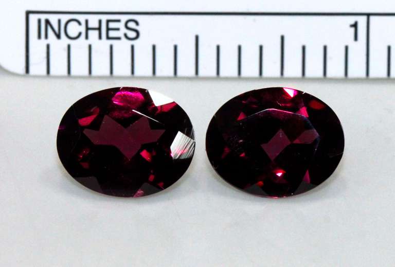Juicy Natural Rhodolite Pair