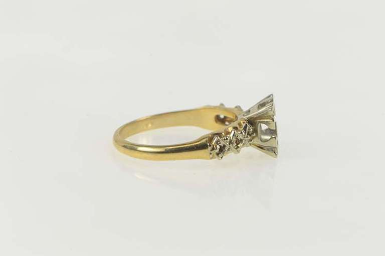 14K Yellow Gold Vintage NOS 1950's 6.1mm Engagement Setting Ring