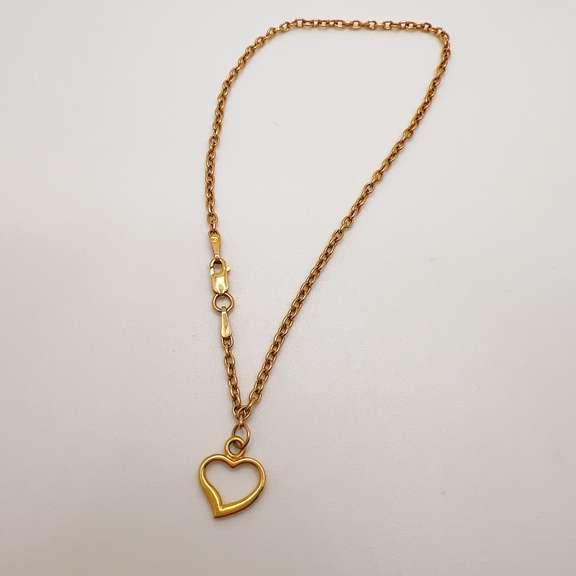 14kt Solid Yellow Gold Ankle Charm Bracelet