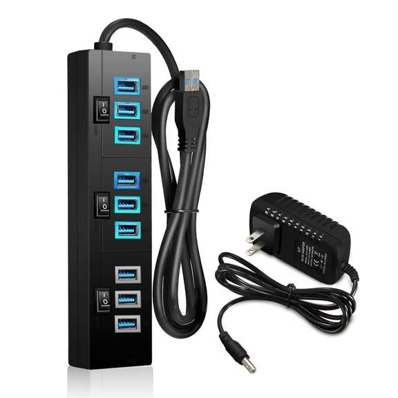 10 Port USB Hub 9 Port USB3.0 Data Hub