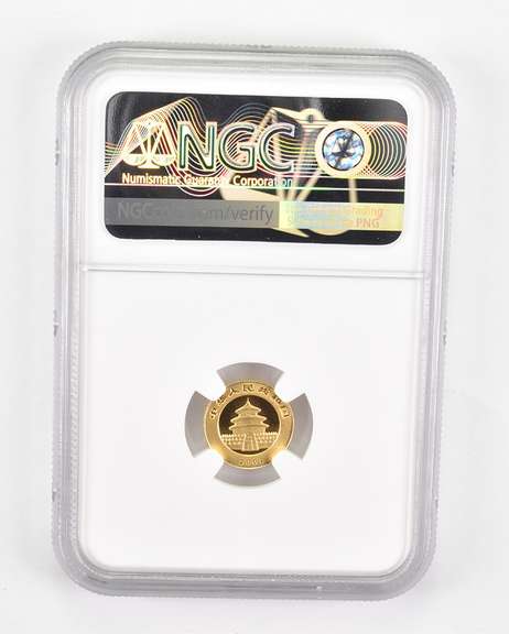 MS70 2001 China 20 Gold Yuan - Panda - Graded NGC