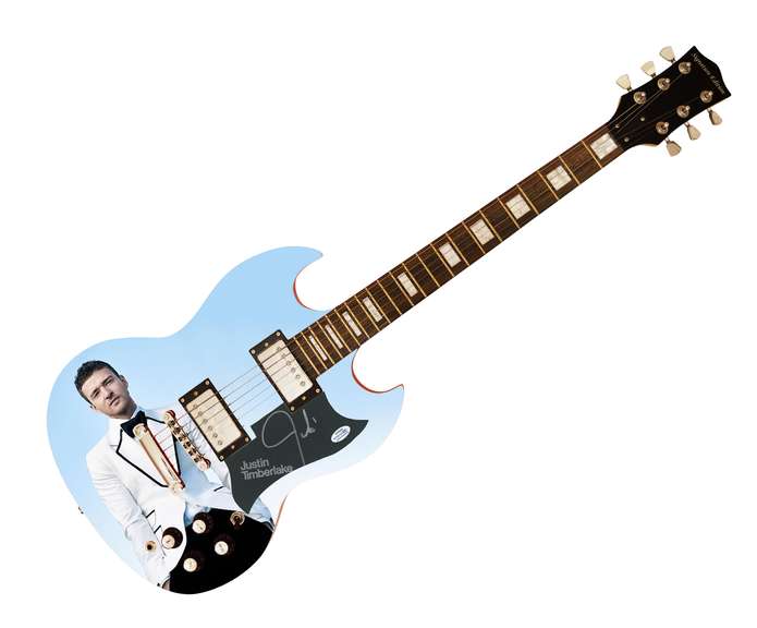 Justin Timberlake Autographed Signed Custom Photo Graphics Guitar ACOA