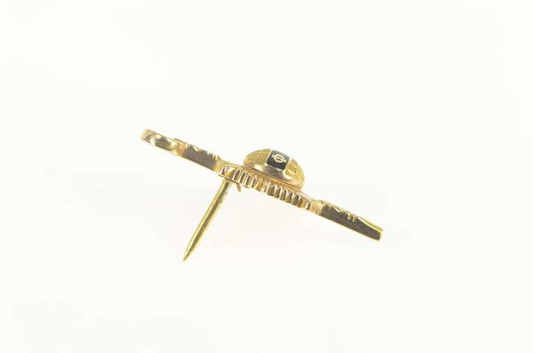 10K Yellow Gold Phi Kappa Phi Honor Society Enamel Lapel Pin/Brooch