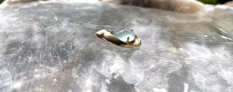 Pear Cut 2 Ct. Cabochon Aquamarine Diamond Pendant