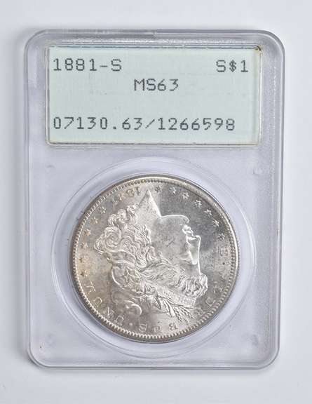 MS63 1881-S Morgan Silver Dollar PCGS