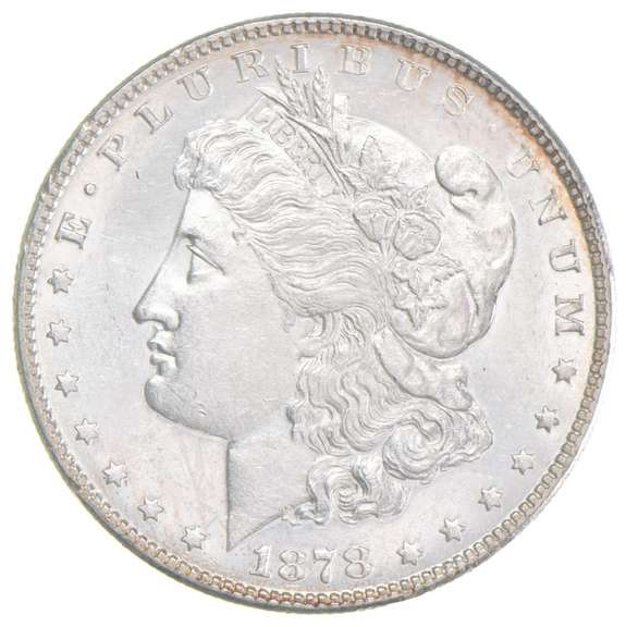 1878 Morgan Silver Dollar 7TF PL Hairlines