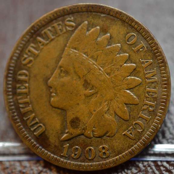 1908-S Indian Head Cent, Circulated.