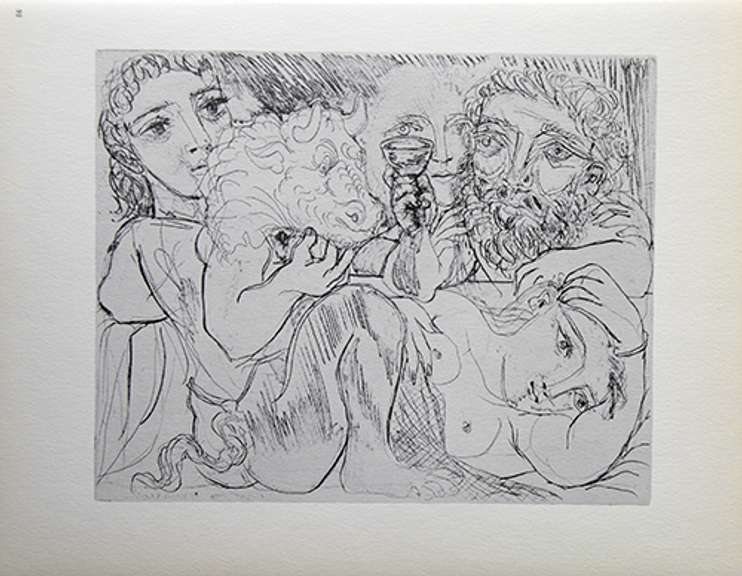 PABLO PICASSO, MINOTAUR, DRINKING SCULPTOR