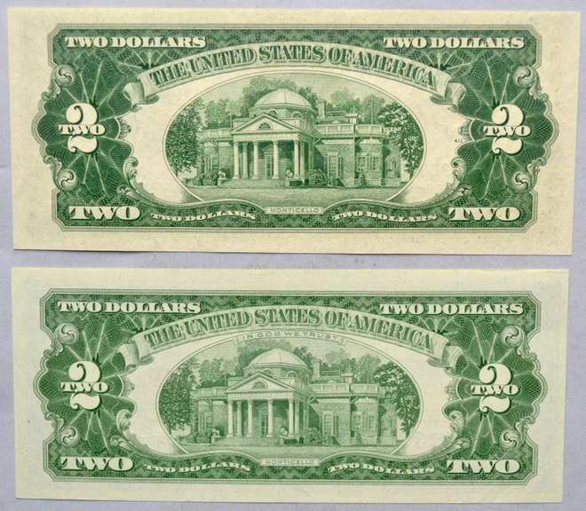 Choice CU 1953 B &1963 Star $2 Red Seal US Notes