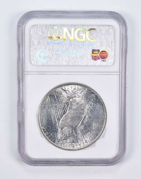 MS63 1934-D Peace Silver Dollar Great Montana Collection NGC
