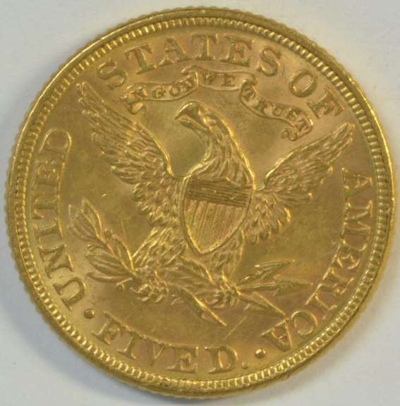 Super Choice BU 1895 US $5 Liberty Gold Piece