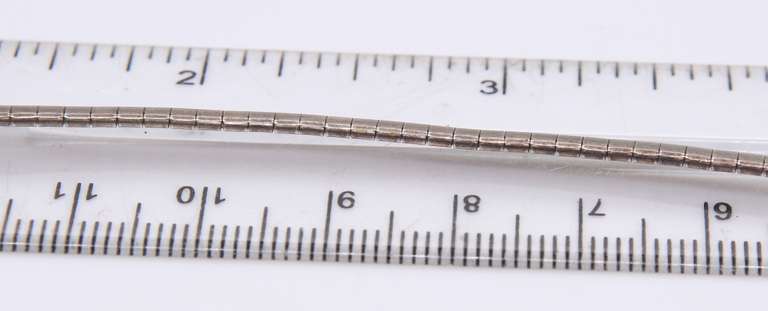 Vintage Italian Sterling Silver Omega Necklace