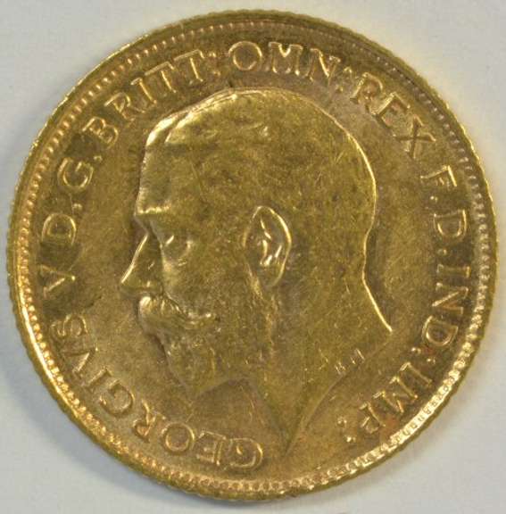 Scarce Choice BU 1915-S Australia Gold Half Sovereign