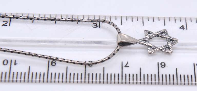 Sterling Silver Star of David Pendant on Chain