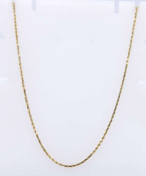 Popular Yellow Gold Rope Chain Necklace