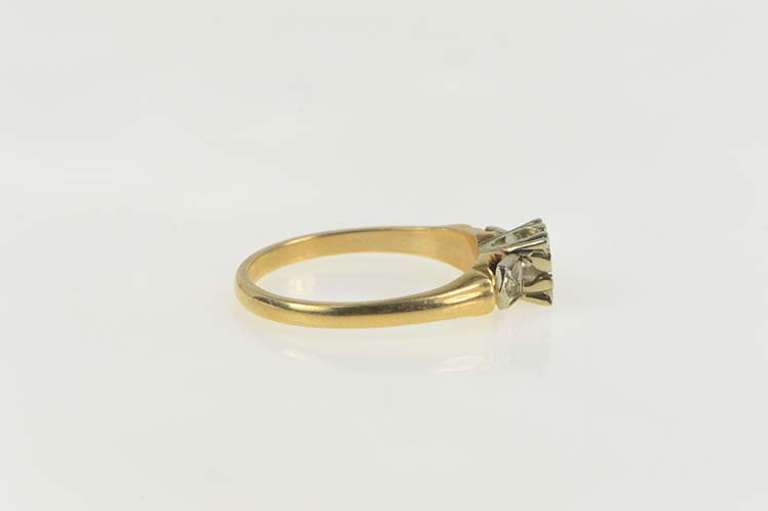 14K Yellow Gold Vintage NOS 1950's 3.75mm Engagement Setting Ring