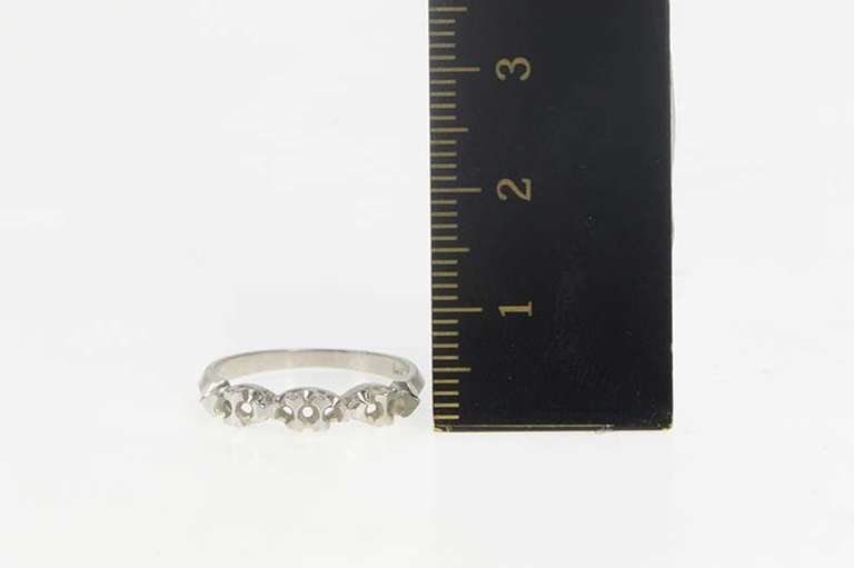 14K White Gold Vintage NOS 1950's Wedding Band Setting Ring