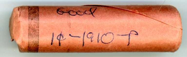 Roll of 1910 Lincoln Wheat Cents