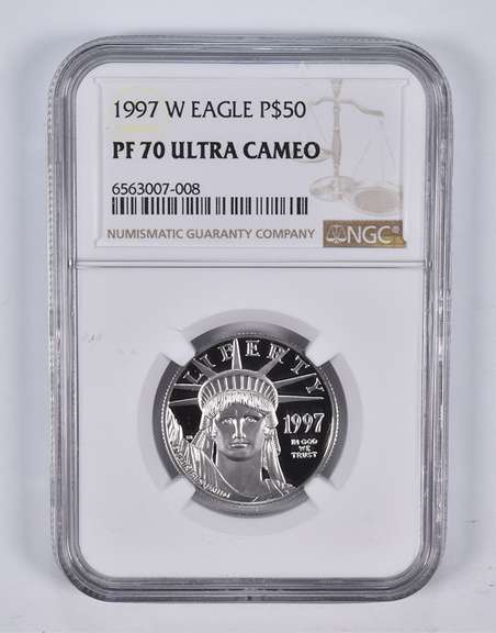 PF70 UCAM 1997-W $50 American Platinum Eagle 1/2 Oz. .999 Platinum NGC